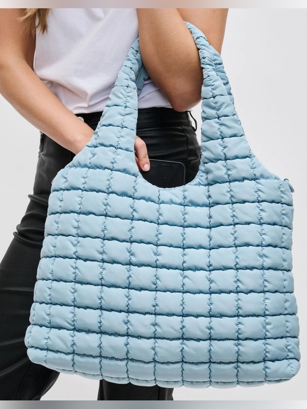 Sol And Selene Elevate Hobo Bag Puffer Quilted